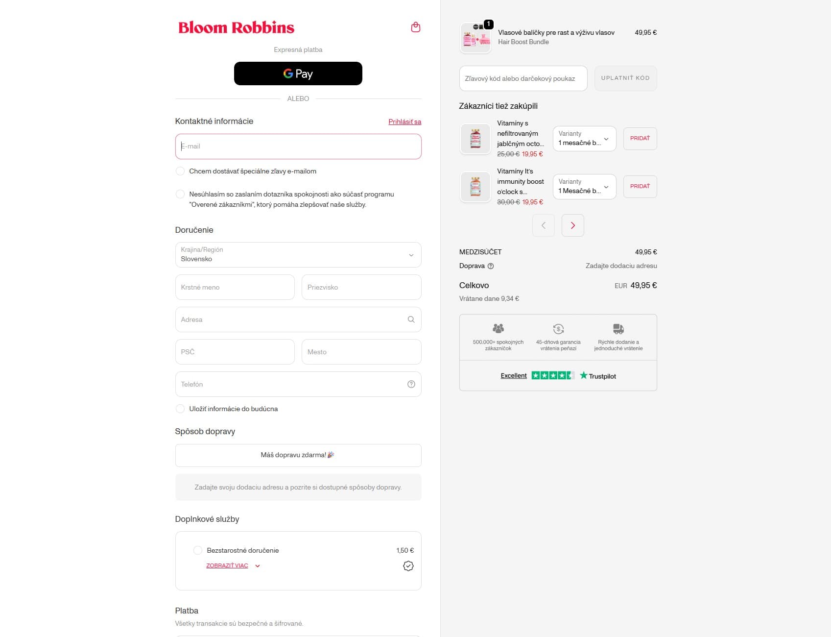 Bloom checkout
