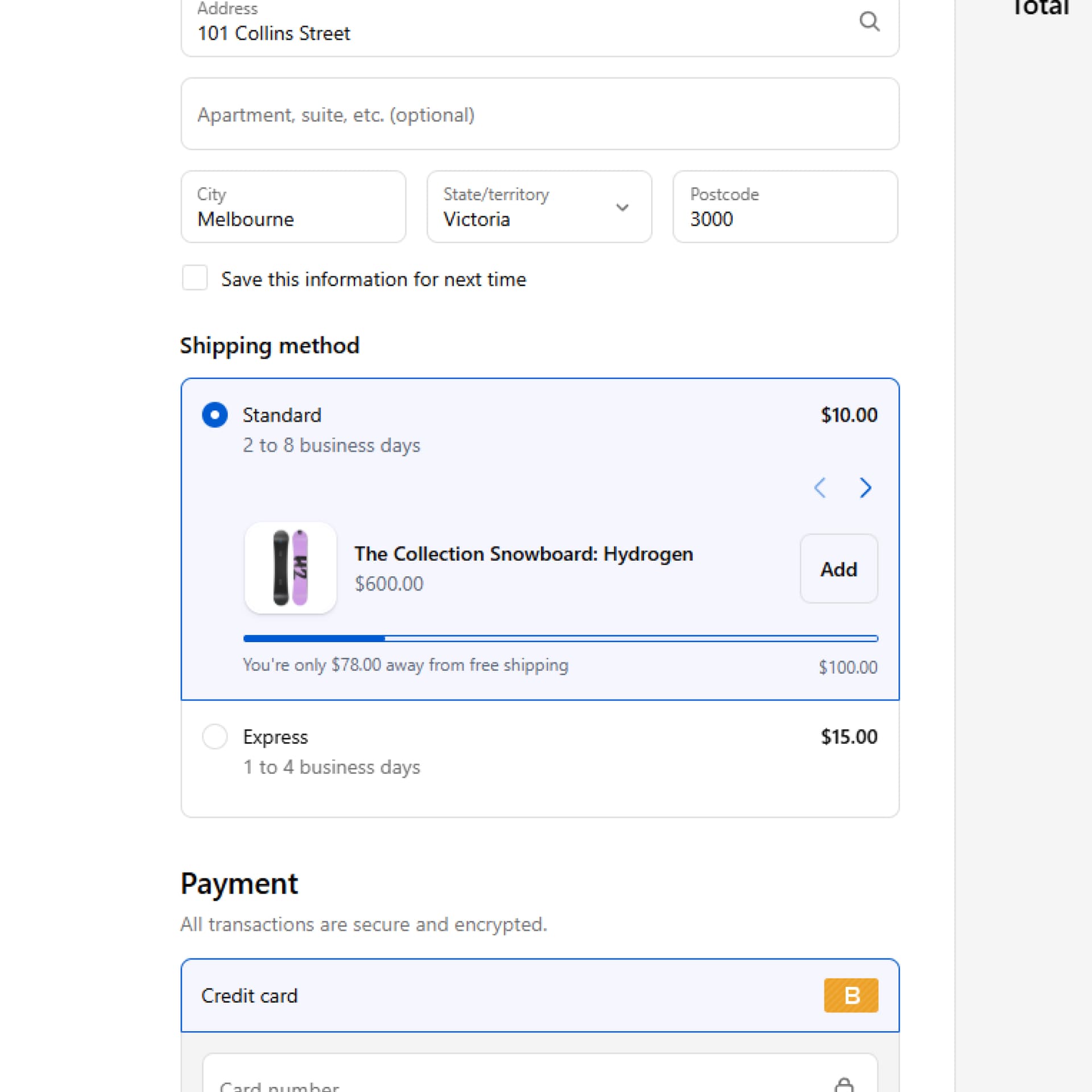 Place your upsell anywhere