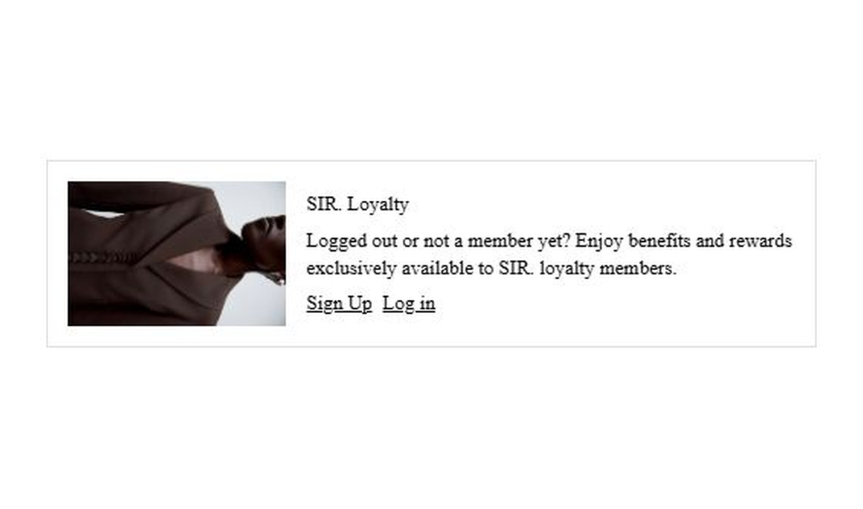 Call to action in SIR The Label's checkout