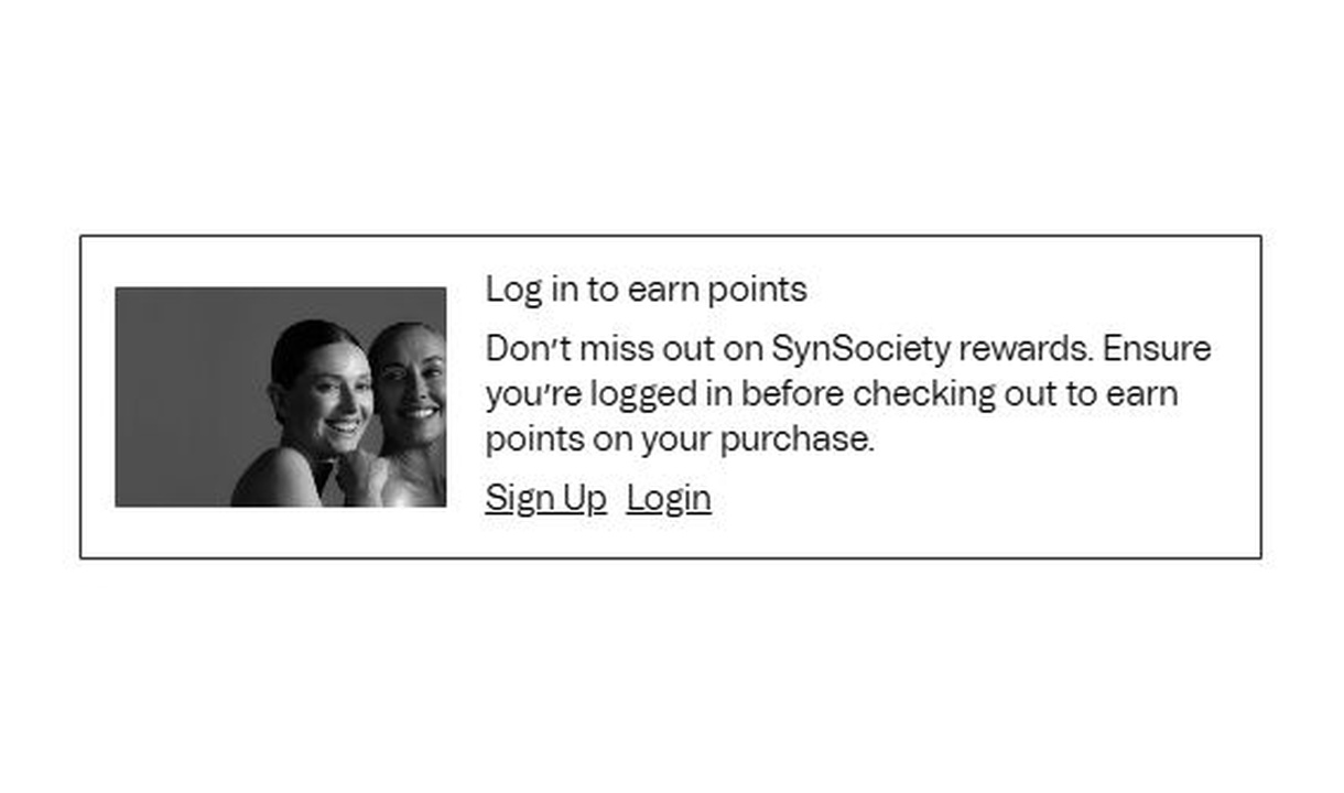 Call to action in Synergy Skin's checkout
