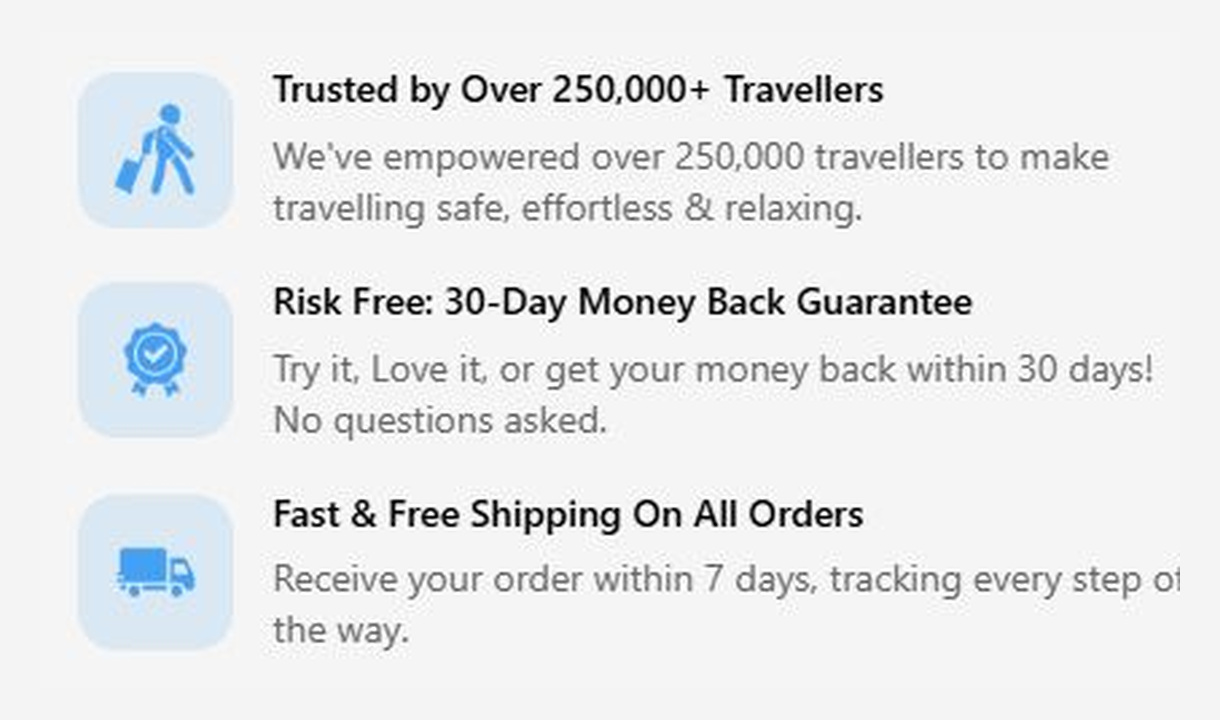 Callout in Simplify Living's checkout
