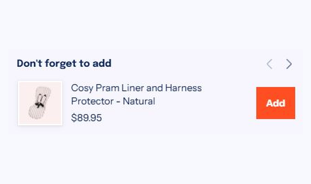 Carousel upsell in The Memo's checkout