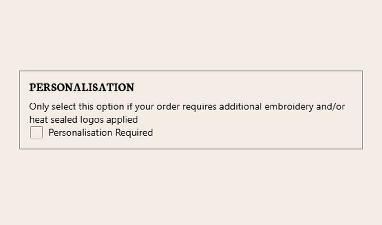Checkbox in Ringers Western's checkout
