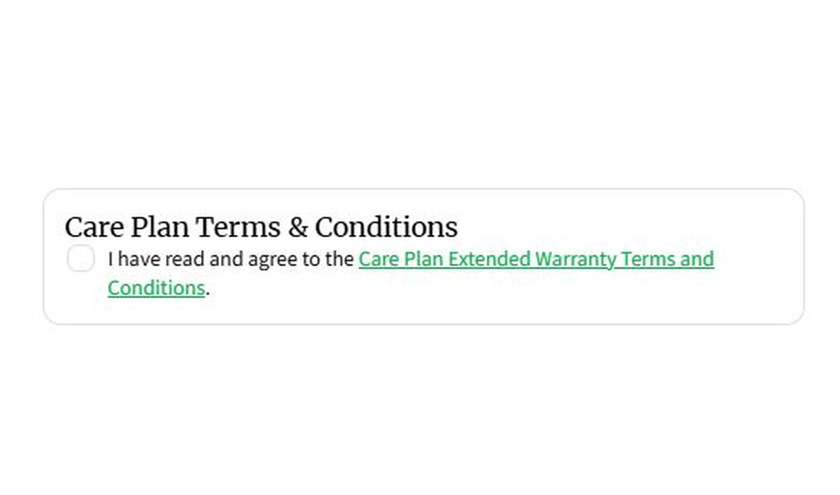 Checkbox in Thermomix's checkout