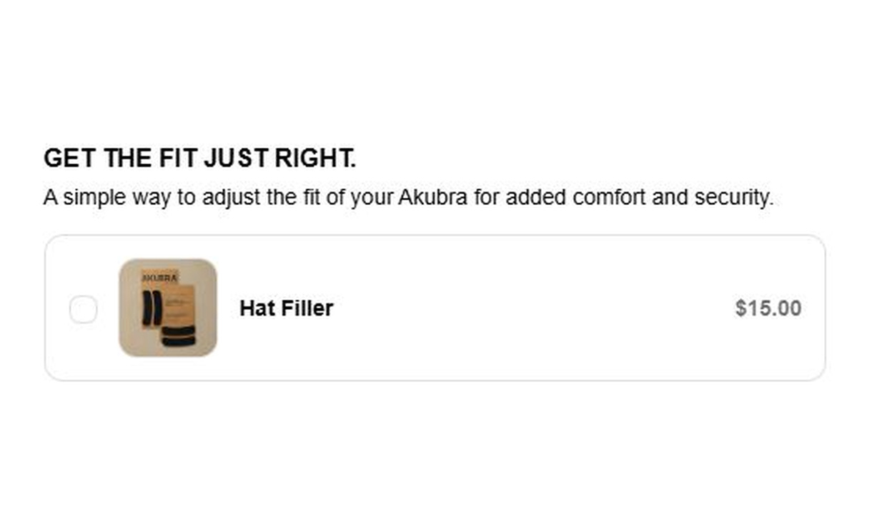 Checkbox upsell in Akubra's checkout