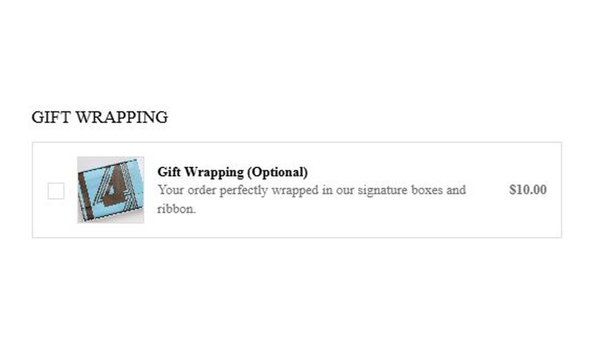Checkbox upsell in SIR The Label's checkout