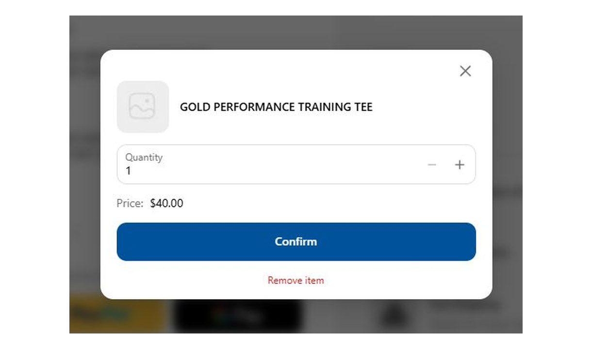 Edit & upsell in Greg Chappell Cricket Centre's checkout
