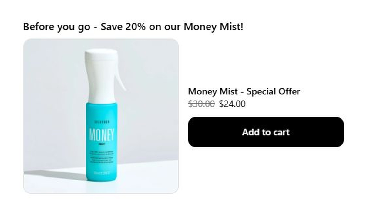 Large upsell in Color Wow's checkout