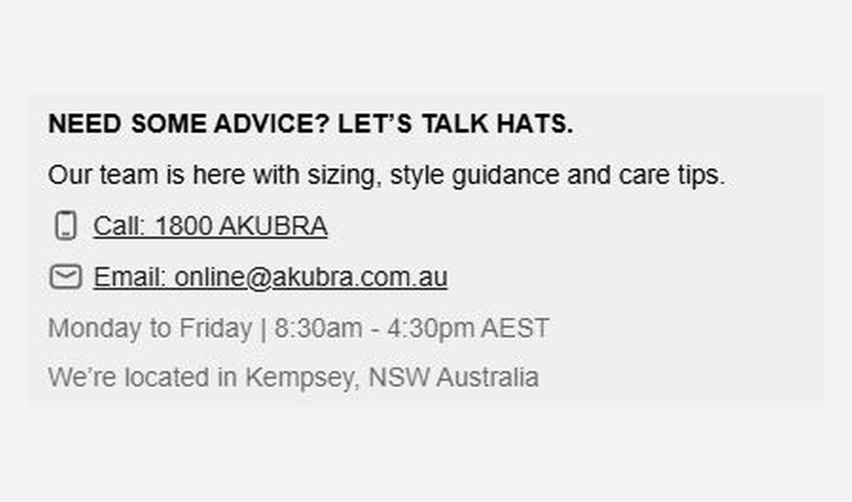 Simple message in Akubra's checkout