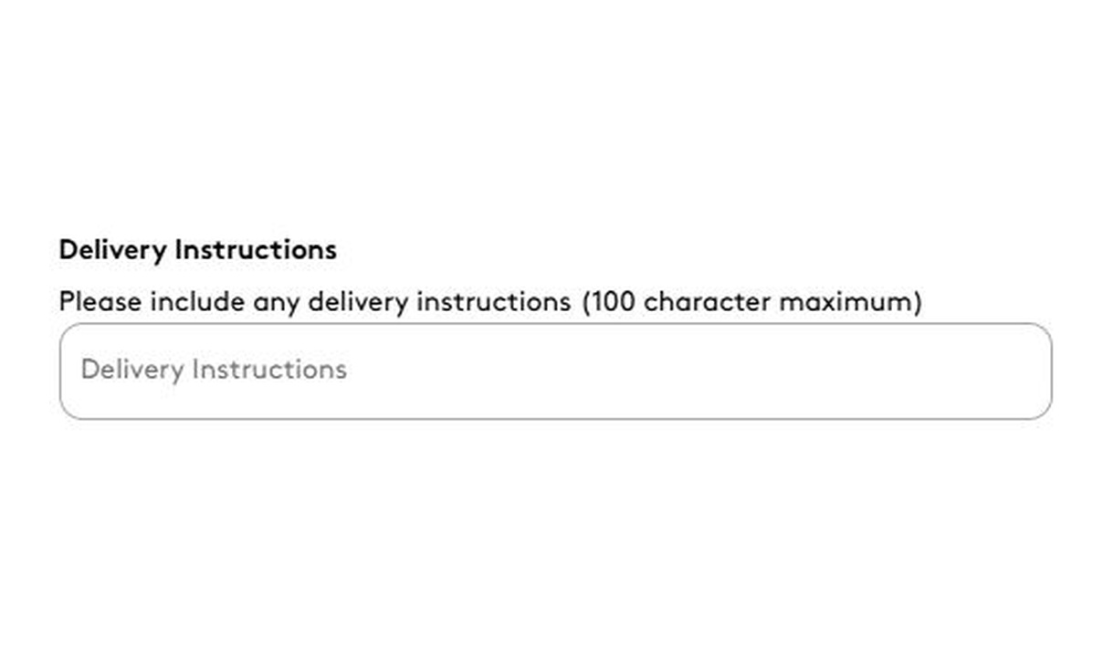 Text field in Koko Black's checkout