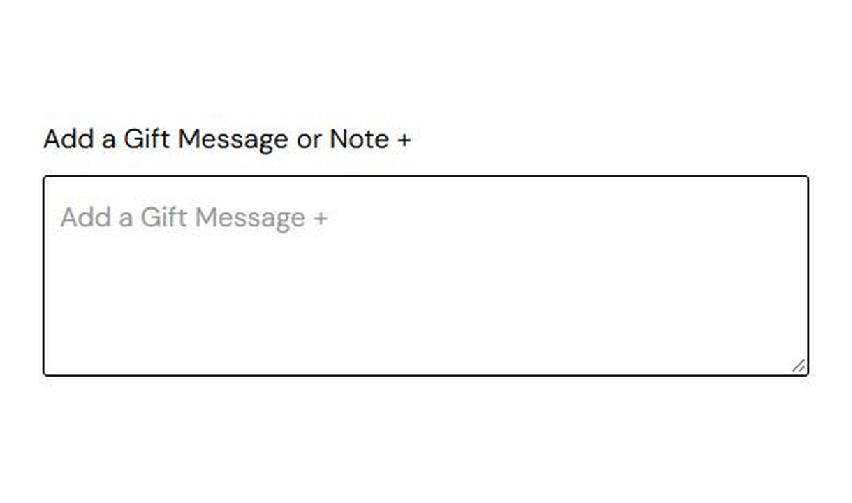 Text field in OiOi Baby's checkout