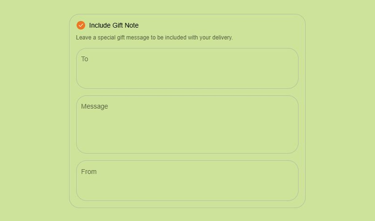 Text field in Sometimes Always's checkout