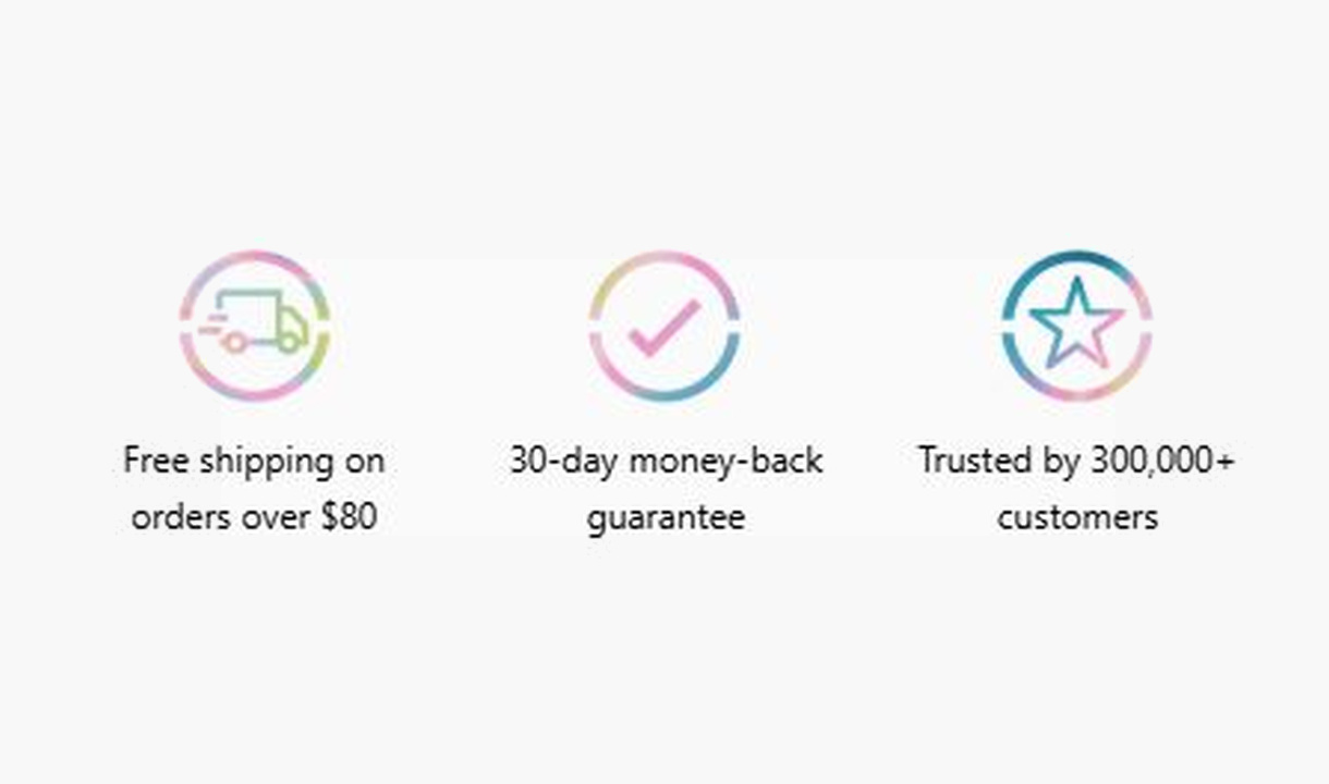 Trust badges in Nala's checkout